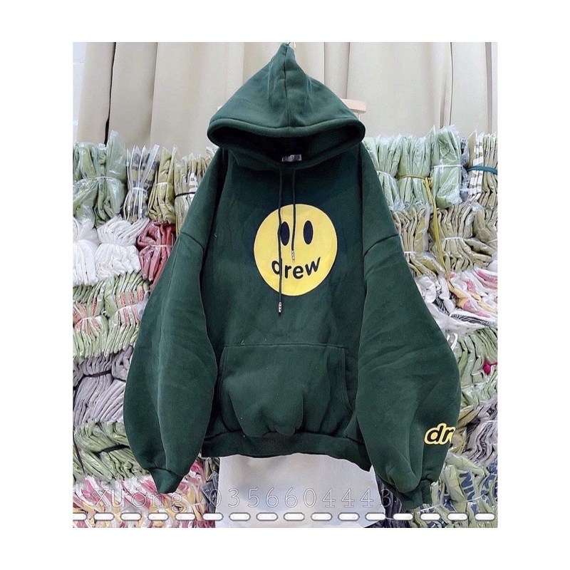 Áo Hoodie mặt cười drew,Áo Nỉ Hoodie nam nữ mặc xinh