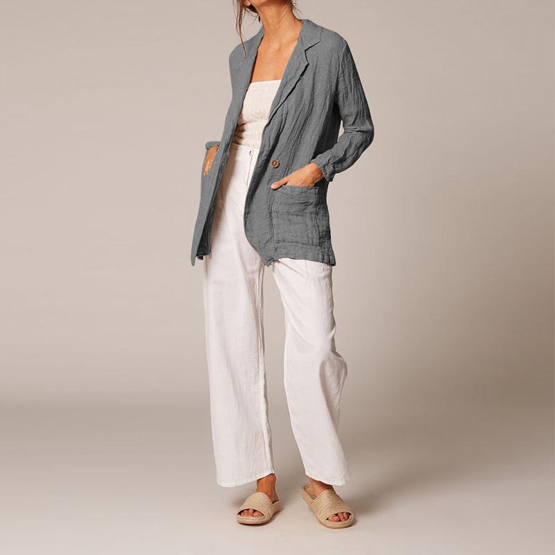 Áo khoác Blazer tay dài thời trang mùa hè cho phái nữ