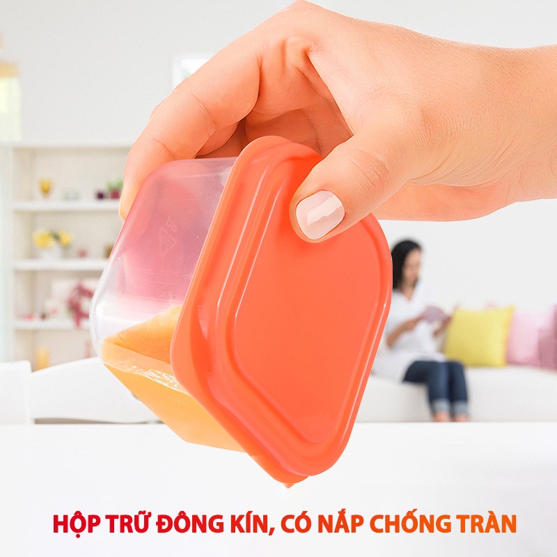 Khay Trữ Đông Hộp Bảo Quản Thực Phẩm 60ml Tiện Dụng