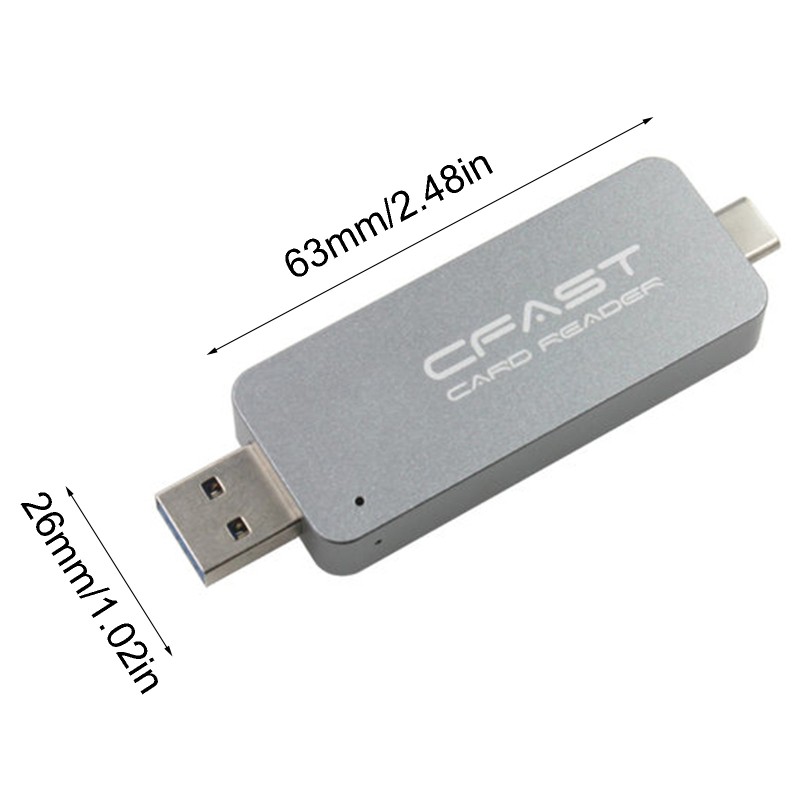 Đầu Đọc Thẻ Nhớ Hai Cổng Usb 3.0 Usb3.1 Type-c Type-a Cfast2.0