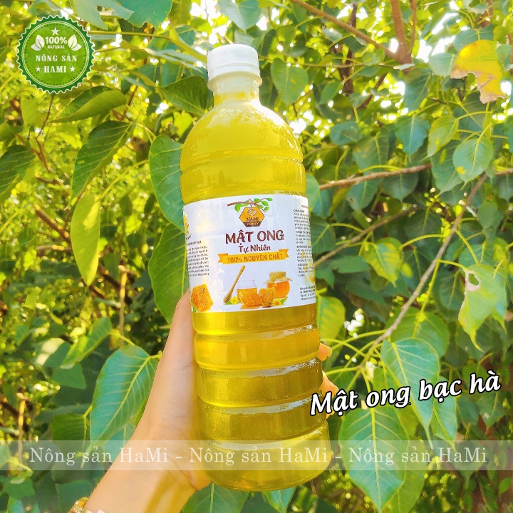 Mật ong nguyên chất hoa cà phê, hoa bạc hà, mật ong rừng, hoa nhãn đặc sánh, thơm ngon 1 Lít - HSD 2 năm