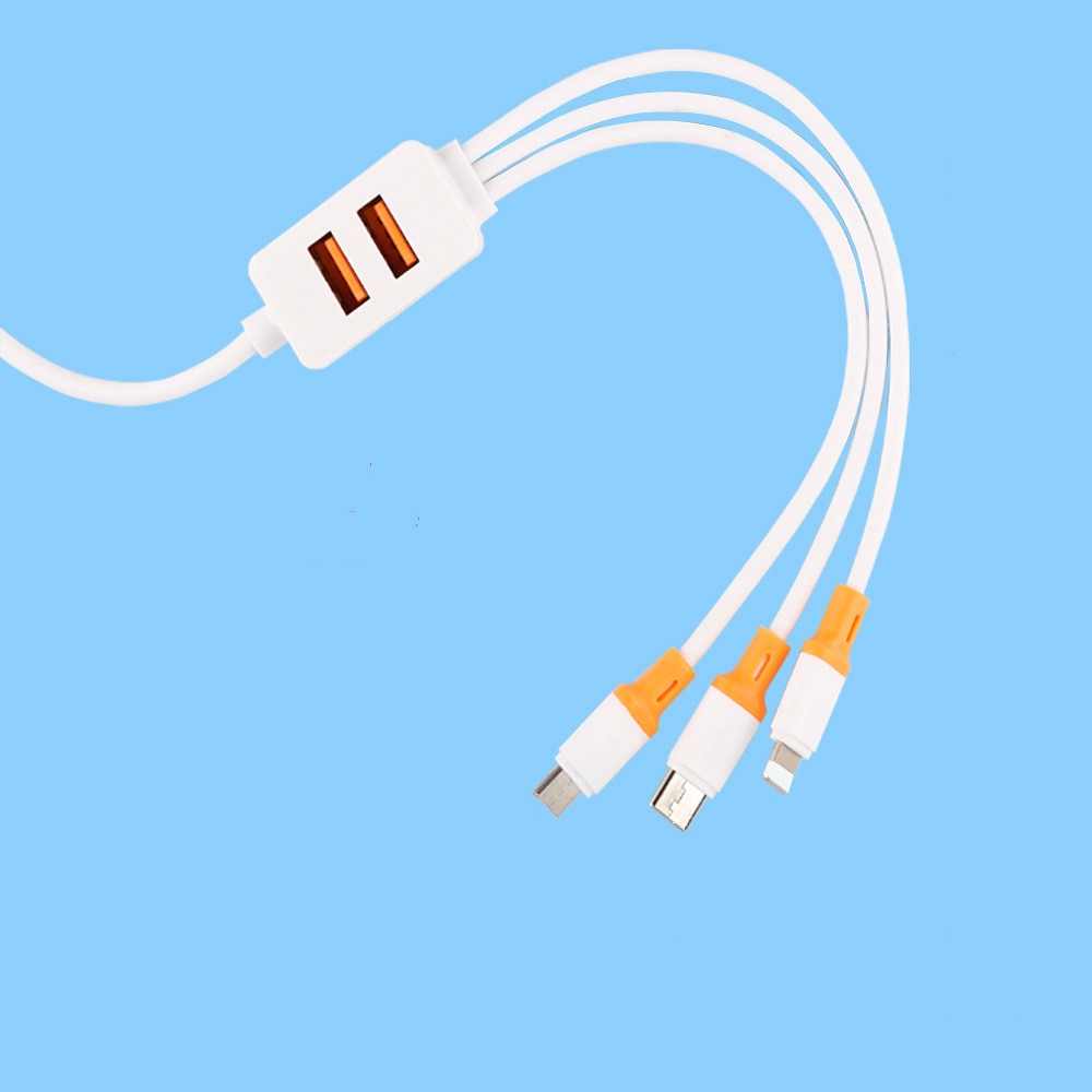 Dây cáp sạc truyền dữ liệu 3 trong 1 dài 1.2m đa dụng cho điện thoại