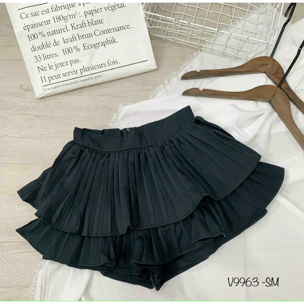 chân váy dập kiểu 2 tầng xòe xinh
