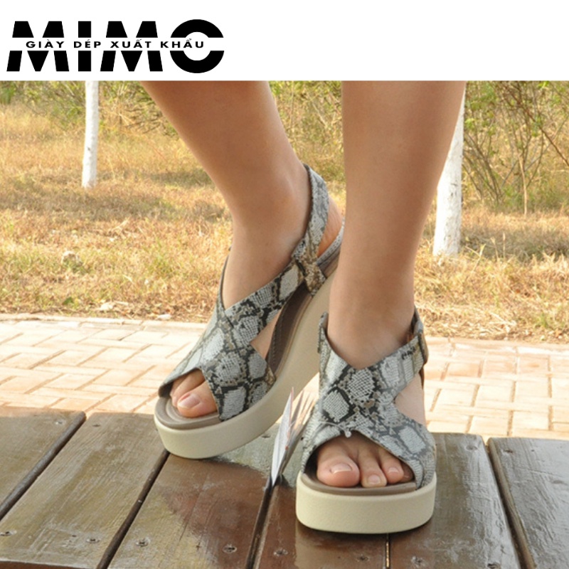 [Full box] - Sandal cao gót, sandal Cross Brooklyn 9p màu da beo sanh chảnh, êm nhẹ, bền đẹp cho nữ