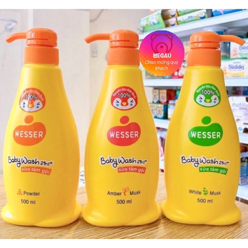 Tắm gội baby wash 2 in 1 WESSER