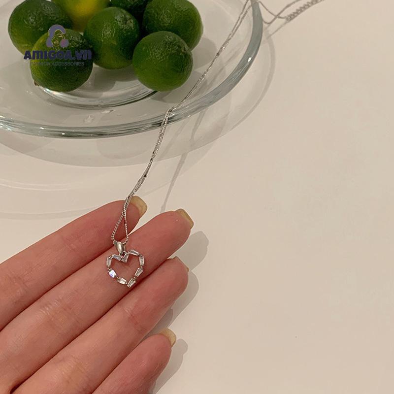 ✨✨vòng cổ trái tim Vòng cổ Nữ Đính Đá Zircon Sang Trọng