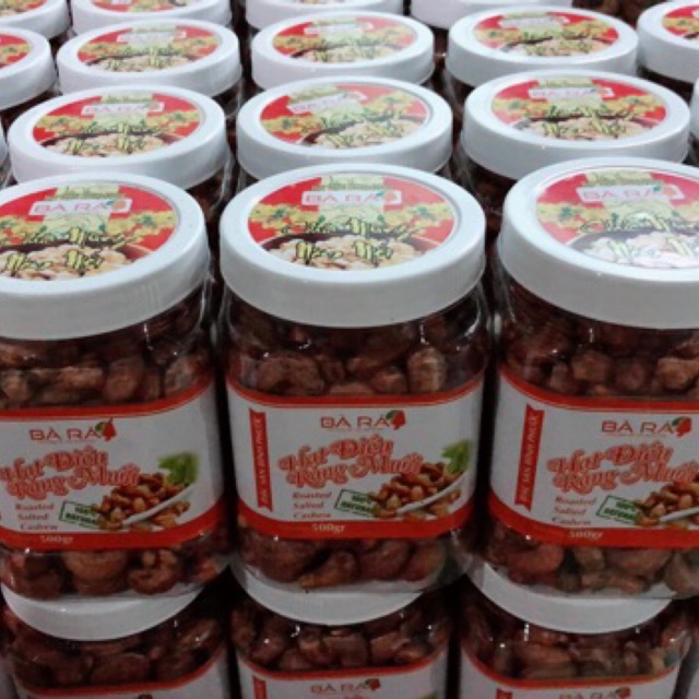 Hạt điều rang muối vỏ lụa Bà Rá 500gr loại A