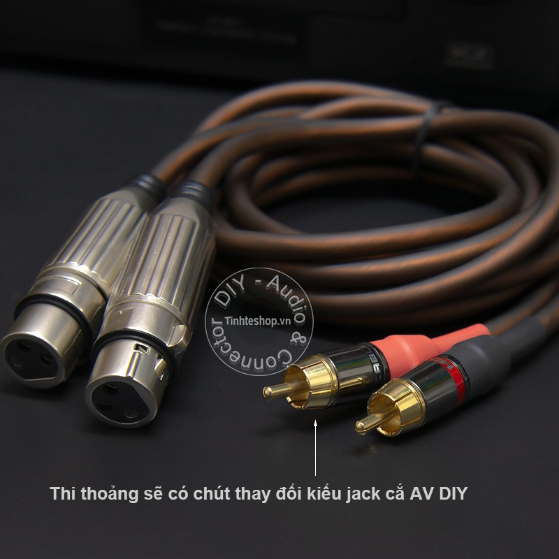 Cáp XLR sang RCA DIY 0.5M đến 5M - RCA to XLR female cable 2 wire