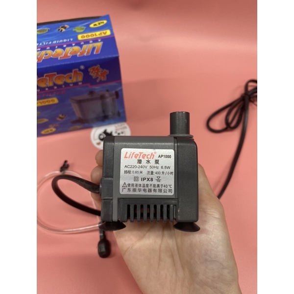 Máy bơm nước hồ cá dạng nằm Lifetech AP 1000 - Bơm chìm ap1000 cho bể cá