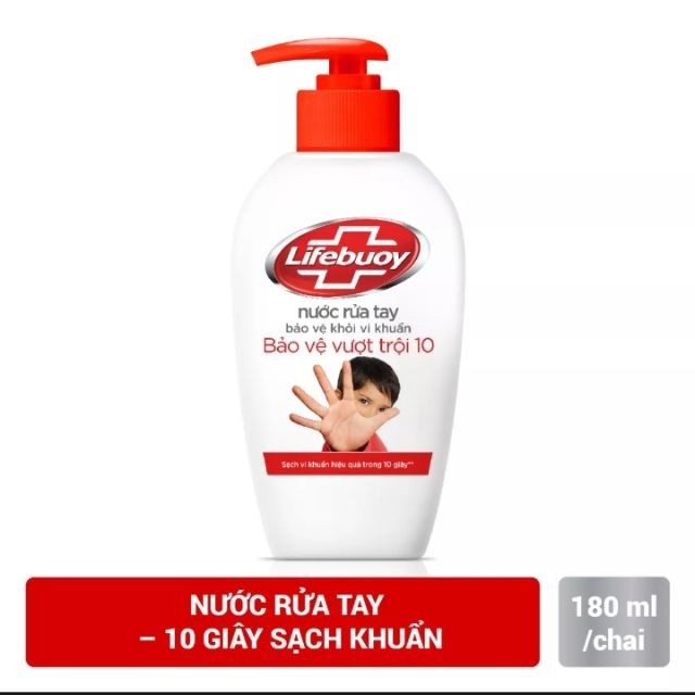 Nước Rửa Tay Lifebuoy 180g - Bảo Vệ Vượt Trội, Chăm Sóc Da