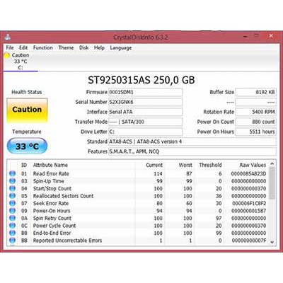 Ổ Cứng HDD Máy tính PC/Laptop chuẩn SATA 250G 500G 1T Caution Kĩ Thuật