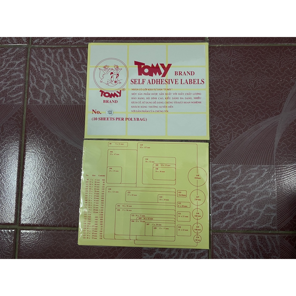 Giấy Decal Tommy A5