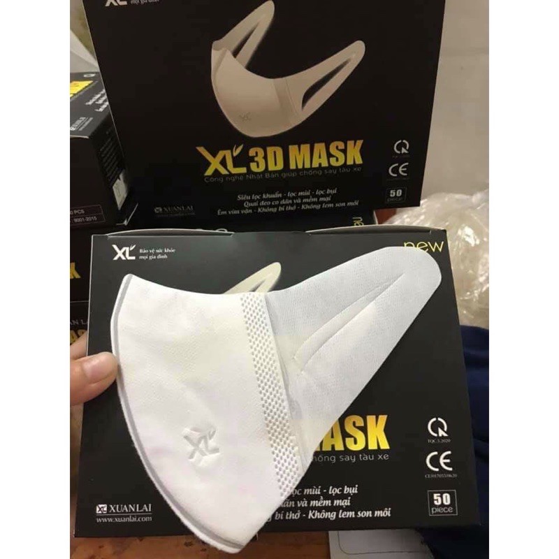 2 hộp Khẩu trang 3D XL Mask Xuân Lai hộp 50 chiếc - Hàng chính hãng
