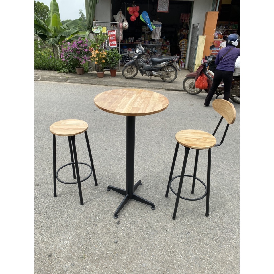 Bàn Trụ Sắt Ống Tròn Eames Cao 1m, Bàn Quầy Bar, Thu Ngân Quán Cafe Nhà Hàng