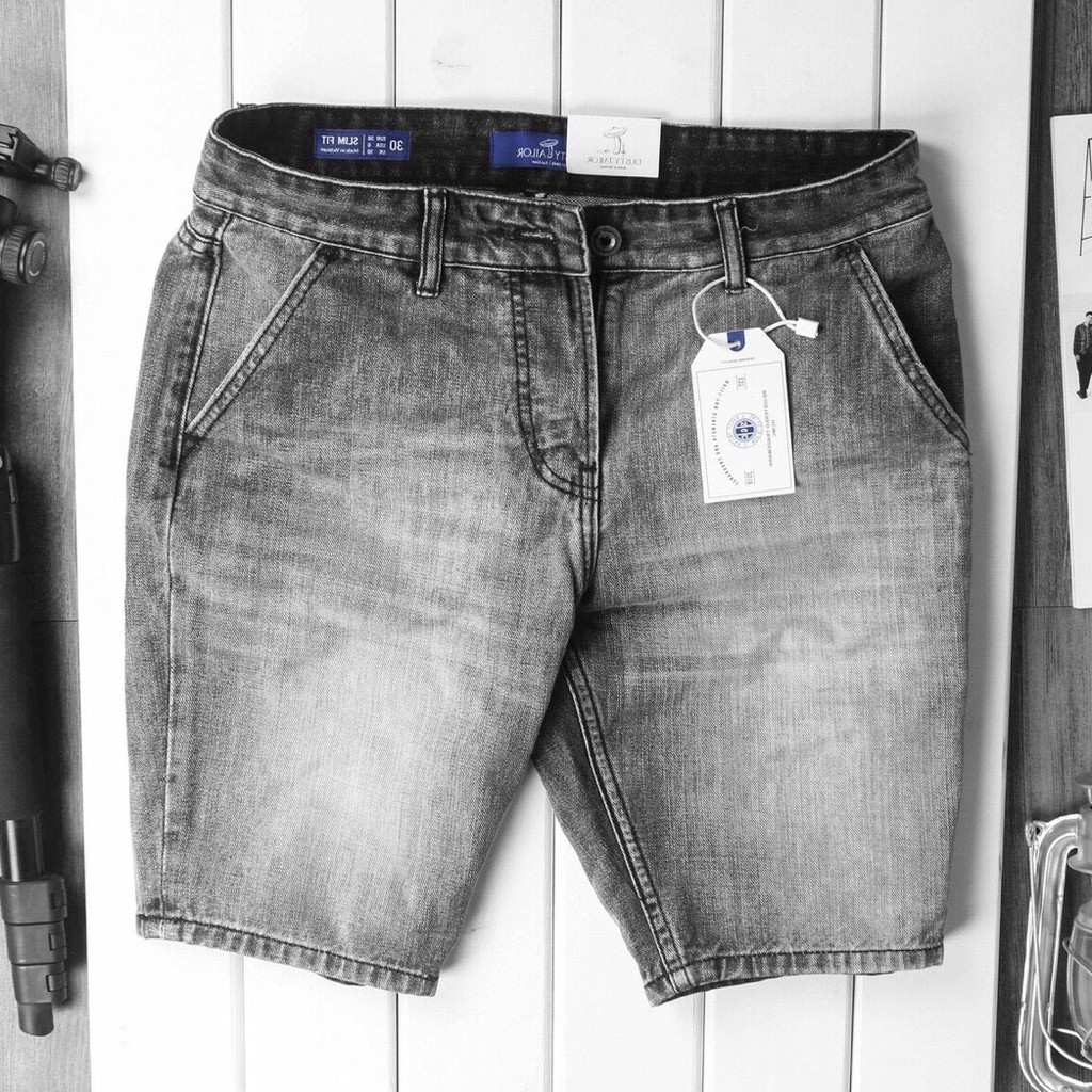 Quần short jeans nam quần denim nam cao cấp chất denim nam giày dăn co giãn phong cách reww s220