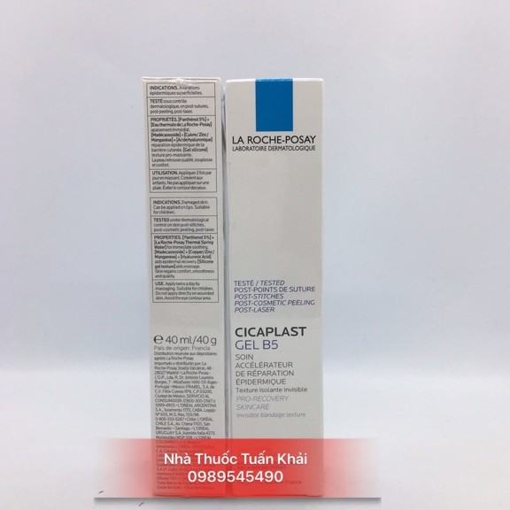 (CHÍNH HÃNG) Gel Phục Hồi Da La Roche Posay Cicaplast Gel B5 Mờ Sẹo, Dịu Da, Tái Tạo Da - 40ml