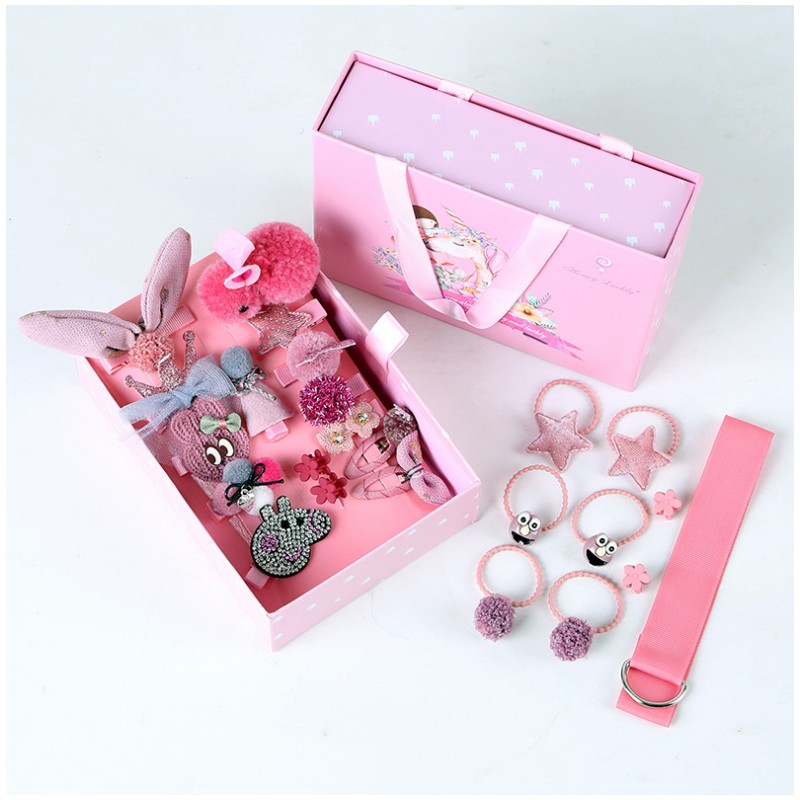 HỘP NƠ BUỘC TÓC 18 MÓN CHO BÉ GÁI SIÊU XINH