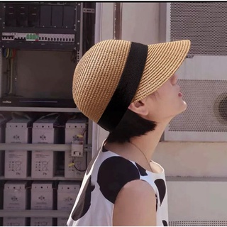 (HÀNG SẴN) Nón cói kiểu lưỡi chai phong cách Hàn Quốc, mũ cói vành rộng 13cm