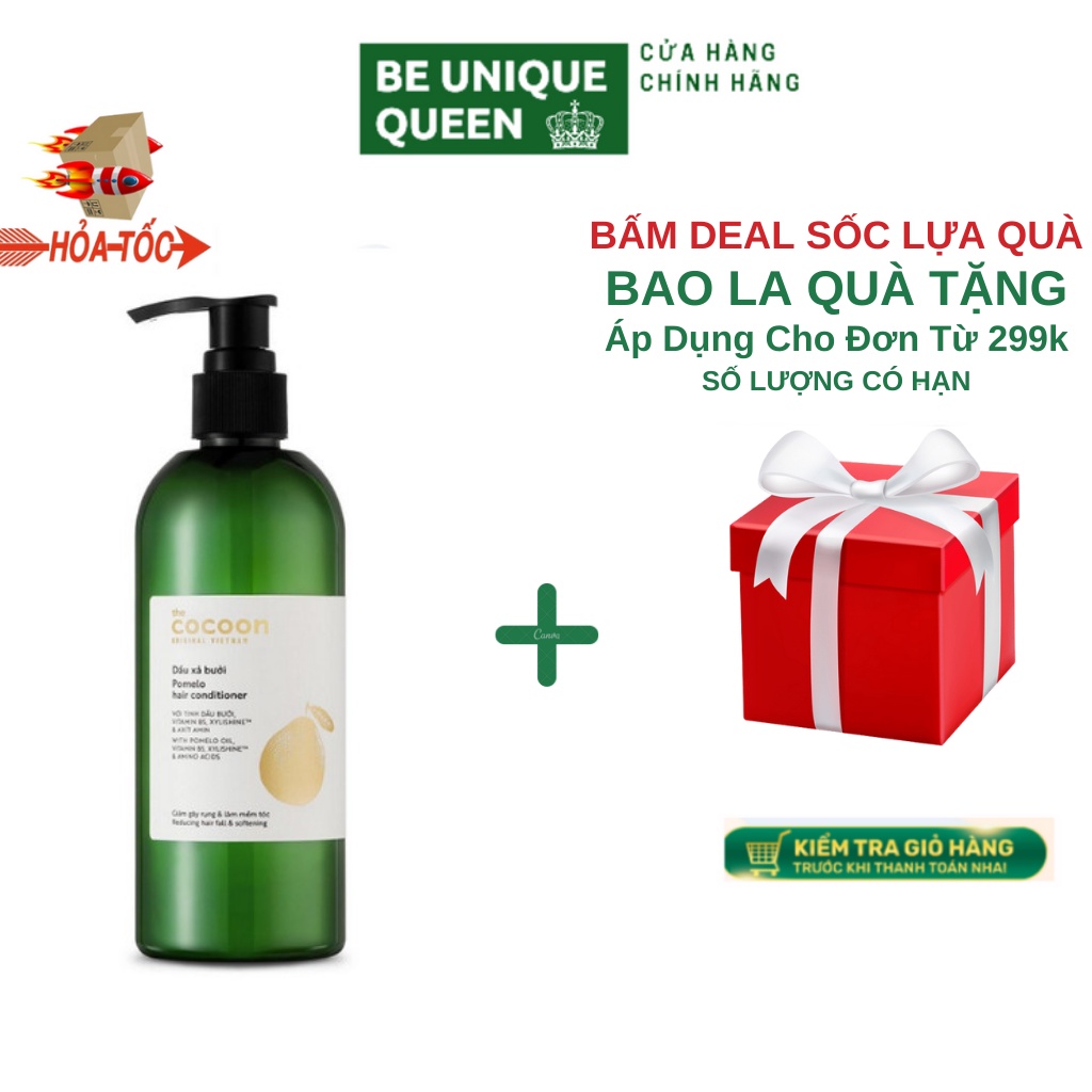 Dầu xả phục hồi tóc tinh chất bưởi thiên nhiên Pomelo Cocoon giúp tóc mềm mượt giảm gãy rụng chính hãng 310ml