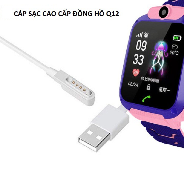 Cáp Sạc Nam Châm, Cáp Sạc Đồng Hồ Trẻ Em Q12 Q20 S12 S2 Dây Cáp Sạc Từ Tính