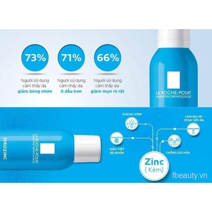 Xịt Khoáng Làm Dịu Da La Roche-Posay Serozinc 150ml +300ml cho da dầu mụn