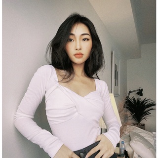 Narcystudio - Áo tay dài xoắn ngực - Mia Top