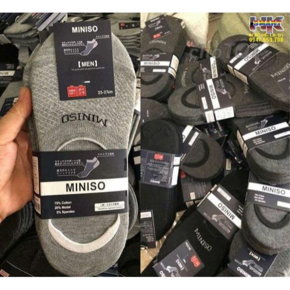 Set 5 Đôi tất Hài Lười Nam Miniso Kháng Khuẩn Xuất Nhật Loại Đẹp