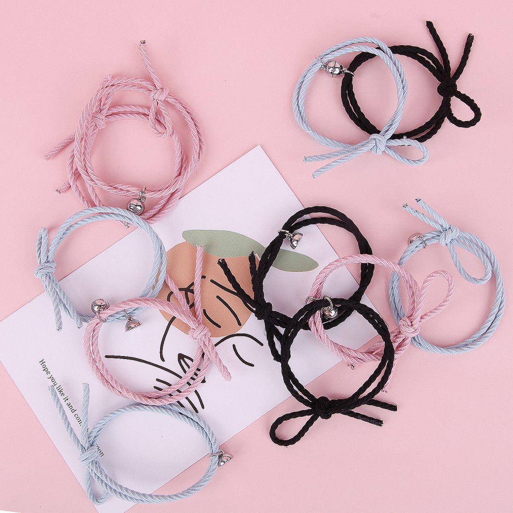Set 1/ 2 Vòng Tay Dây Bện Thời Trang Cho Cặp Đôi