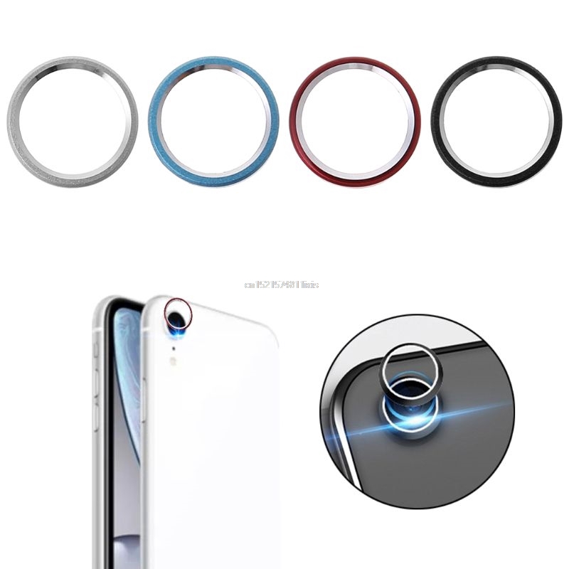 Vòng bảo vệ ống kính camera sau bằng kim loại cho điện thoại iPhone XR