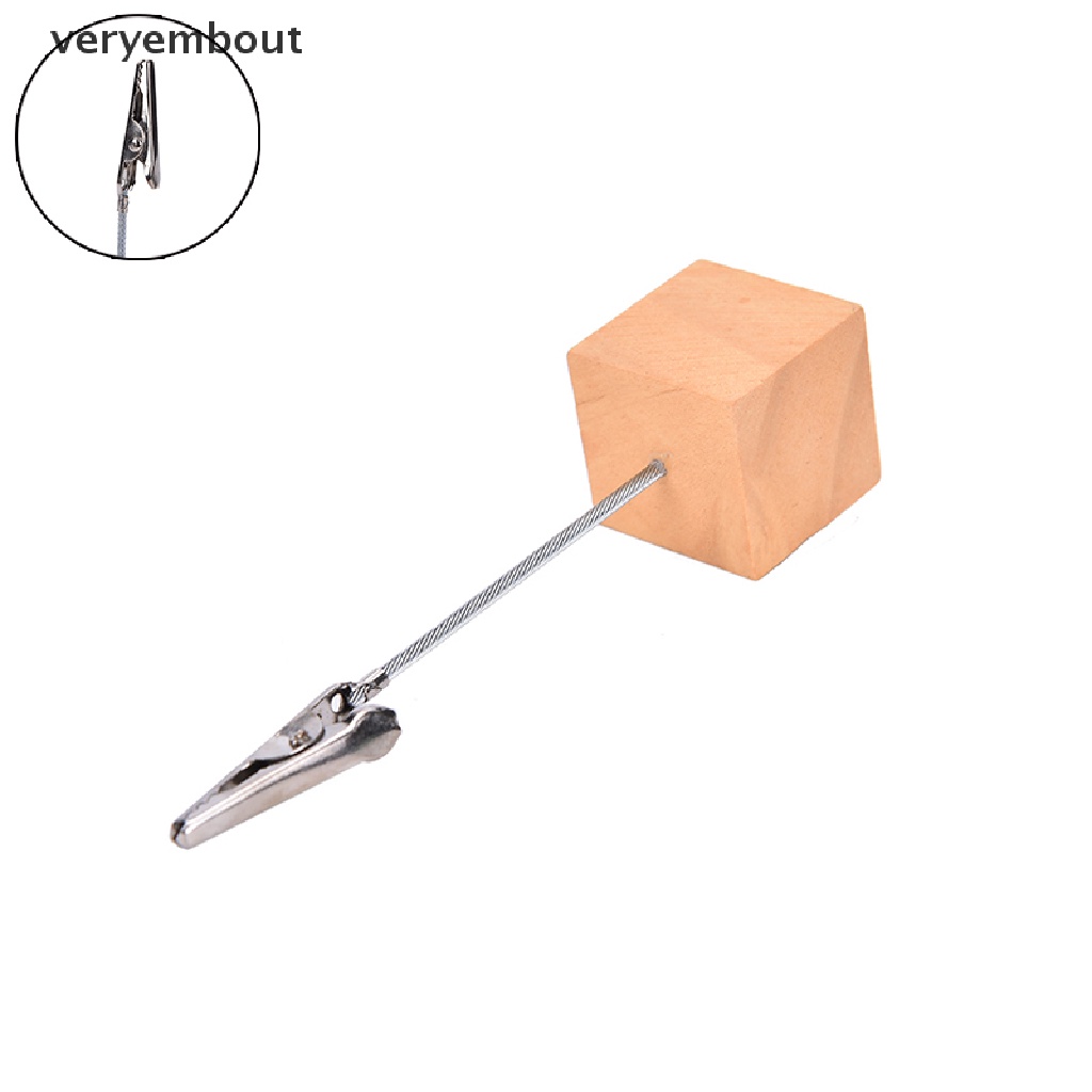 Bộ Kẹp Giữ Ảnh / Thẻ Ghi Chú Bằng Gỗ Để Bàn Tiện Lợi