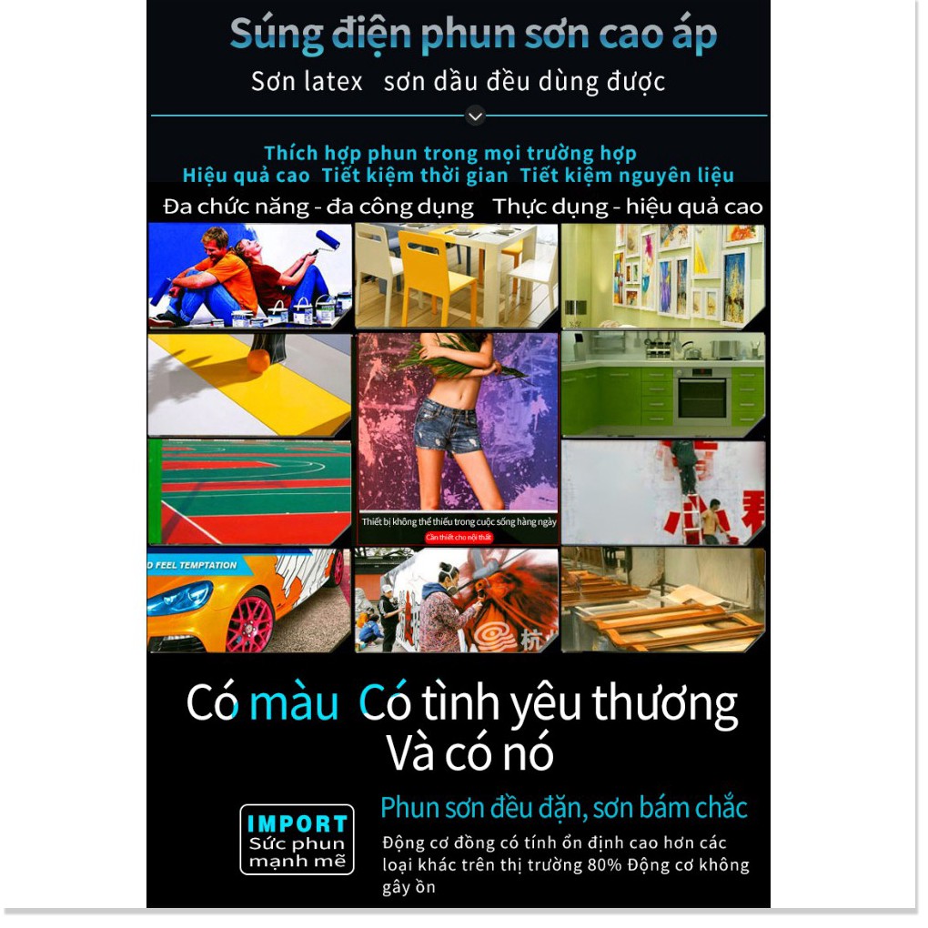 🇳 🇪 🇼®️ Máy phun sơn điện cao áp đa năng (Sơn dầu , sơn nước , sơn PU)