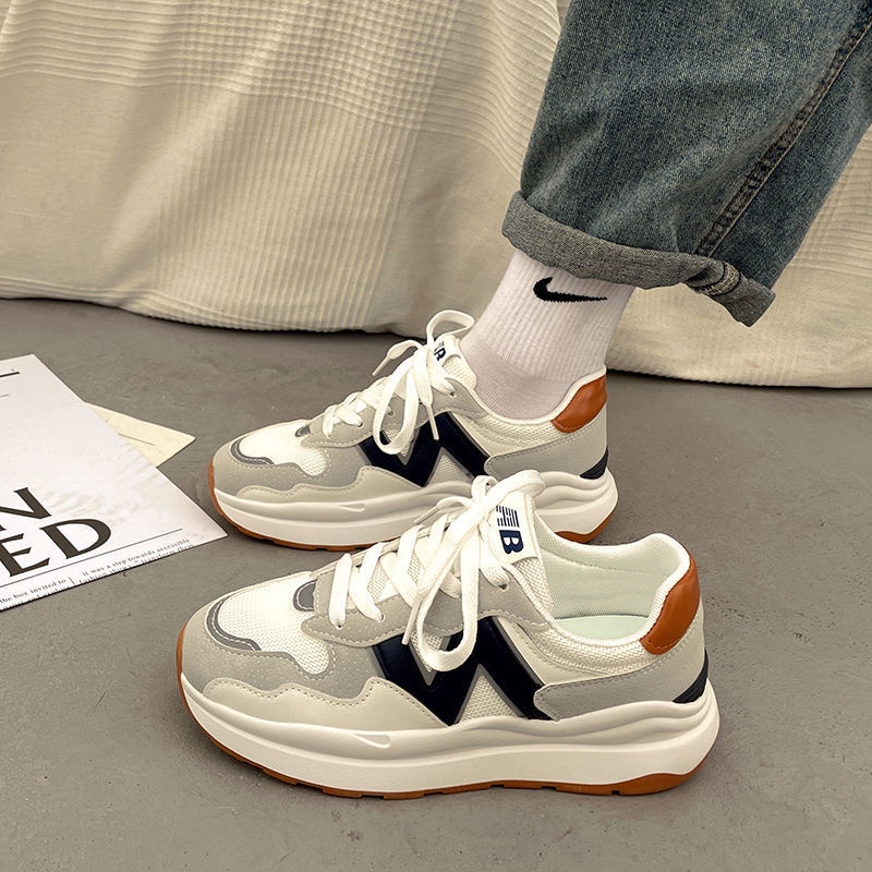 Giày sneaker Thể Thao Đế Dày Phối Lưới Thoáng Khí Thời Trang Cho Nữ 2022