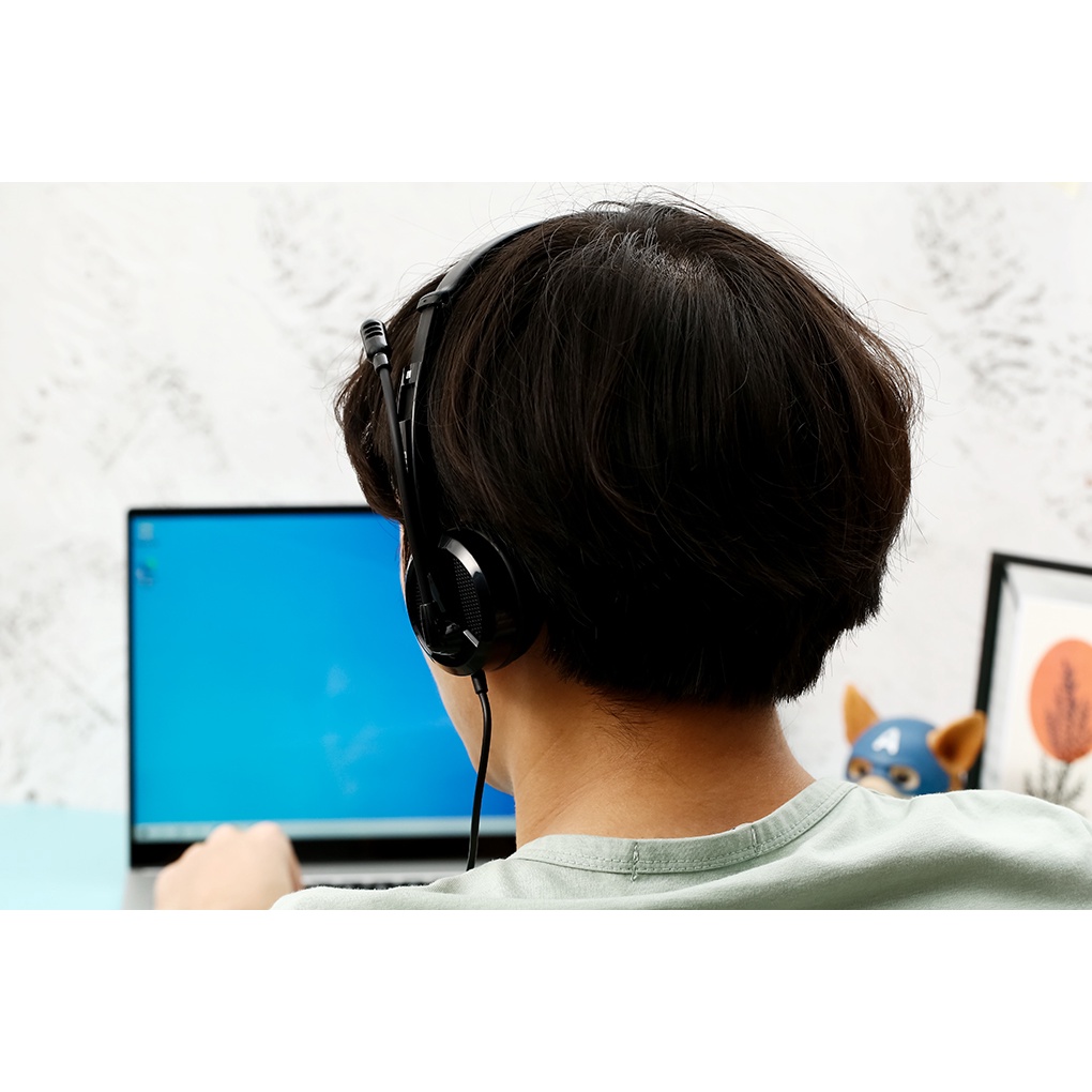 [Hỏa Tốc - HN] Tai nghe chụp tai Rapoo H100 Đen - Mới 100% Hàng Chính Hãng - BH 24 Tháng ĐỔI MỚI