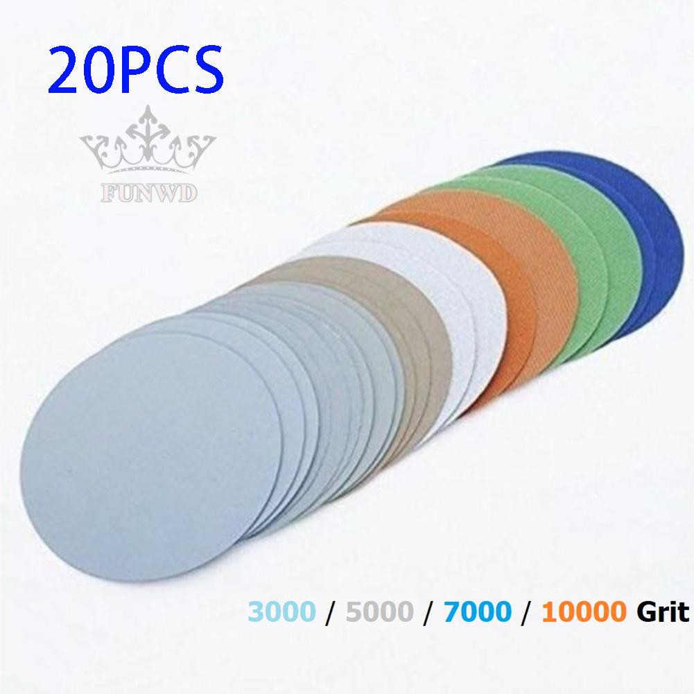 Set 20 Đĩa Mài Đánh Bóng 4inch 3000 5000 7000 10000 Grit