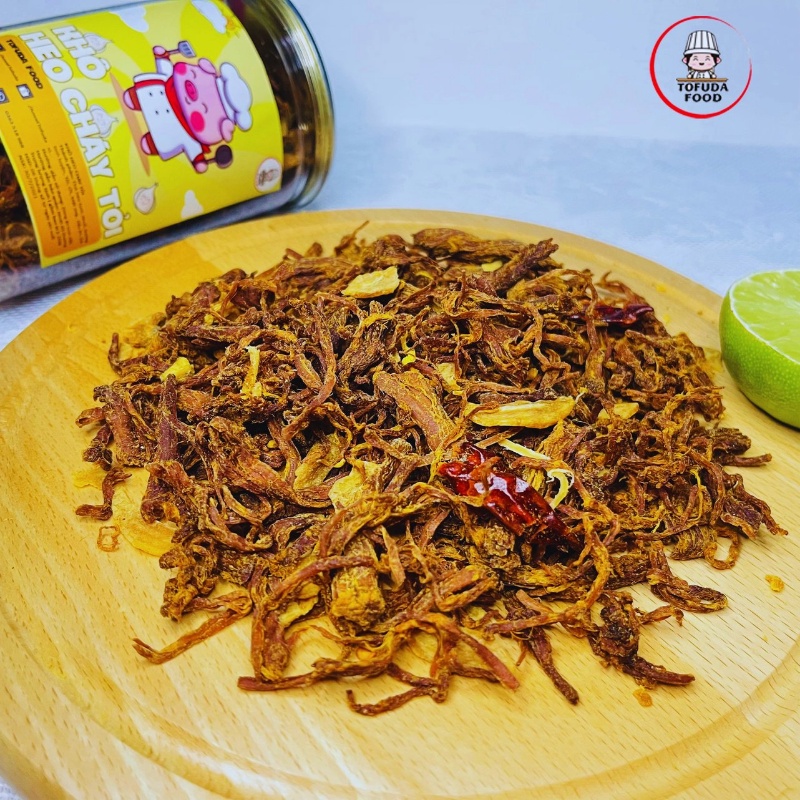 Khô heo cháy tỏi 200g khô lợn loại ngon cay bơ tỏi TOFUDA KHBT200 | BigBuy360 - bigbuy360.vn