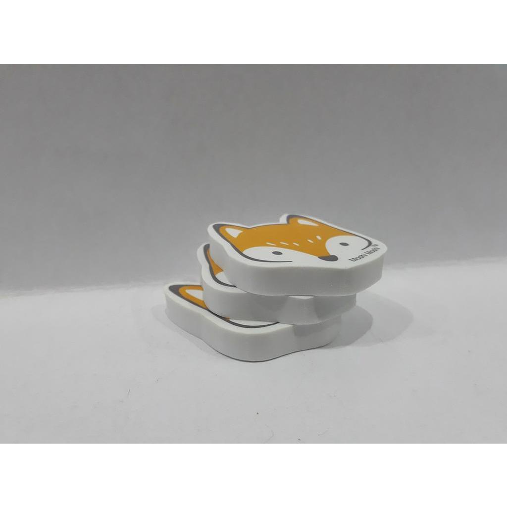 Bộ 3 Gôm 558 Moshi Moshi - Mẫu 4 - Hình Cáo - Moshi Moshi