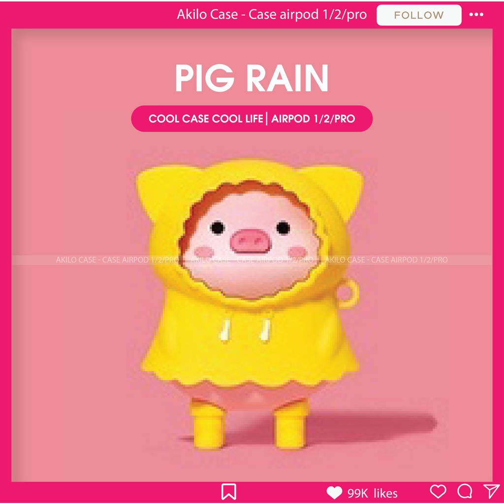 Vỏ ốp Case Airpod case Airpod pro tai nghe bluetooth tai nghe không dây thời trang cute dễ thương cao cấp Combo 6/AKILO