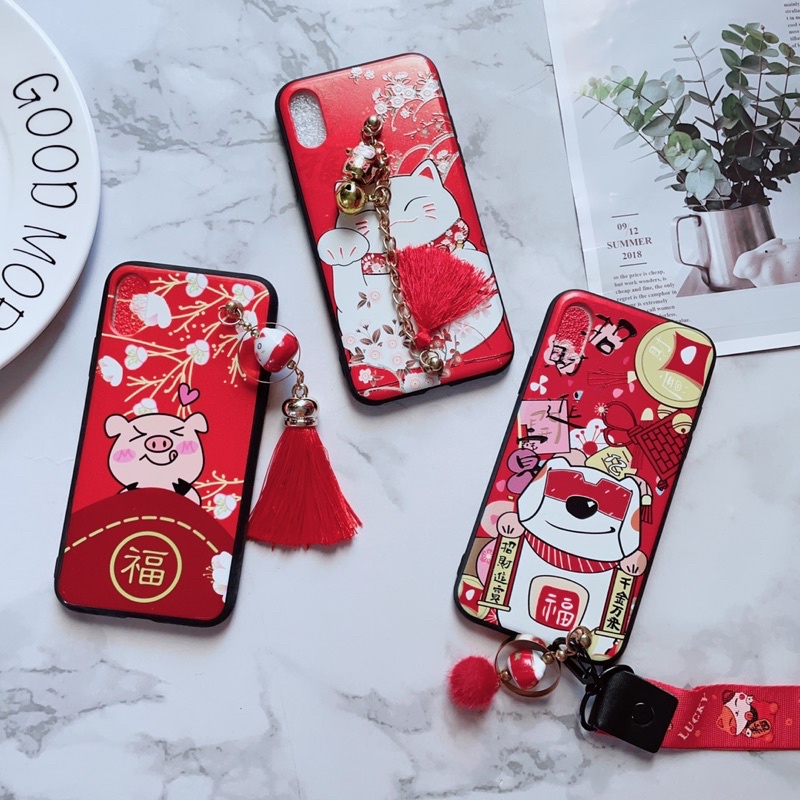 [XẢ KHO]Ốp iphone X/Xs Viền Nhựa Dẻo Hình Tết May Mắn