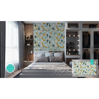 DECAL GẠCH BÔNG SET DIAMOND SQUARE - Khối lập phương tuyệt đẹp - tấm 60x160