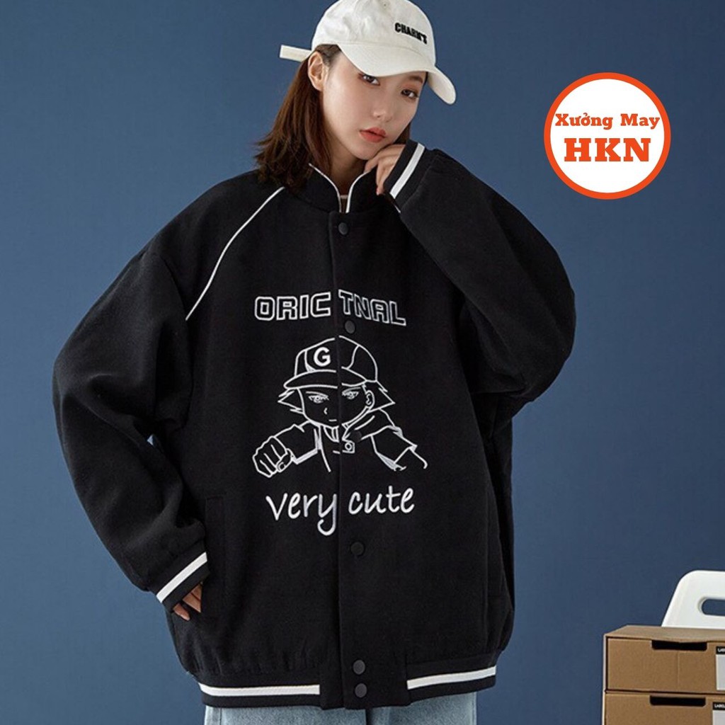 Áo Khoác Bomber Nam Nữ Unisex In Hình Cậu Bé Very Cute Chất Nỉ Ngoại Dày Đẹp Mã 784 Xưởng May HKN