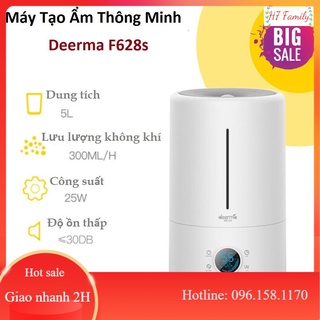 ⚡ Máy tạo ẩm phun sương thông minh Deerma F628S điều chỉnh độ ẩm ⚡ Hàng chuẩn Xiaomi cao cấp ⚡ Bảo hành 12 tháng