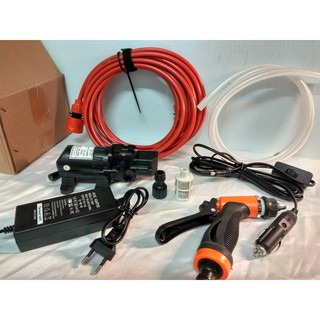 Bộ máy bơm rửa xe tăng áp lực nước mini có thể sử dụng rửa xe, máy phun sương, trợ lực nước nóng gia đình...
