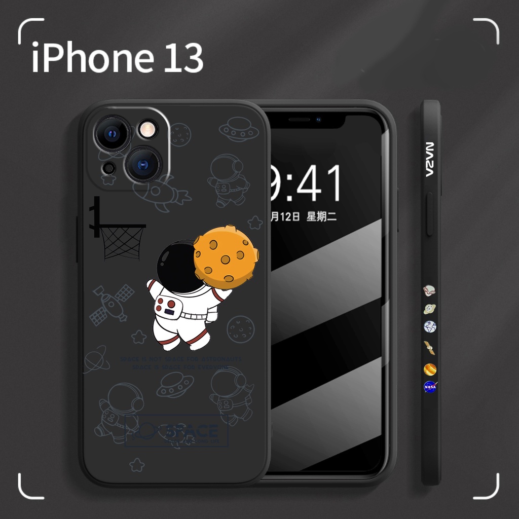 Ốp Điện Thoại Hình Vuông Mềm Họa Tiết Hoạt Hình Dễ Thương Cho iphone 13 12 11 pro max X Xs max XR 7 8 plus se2020