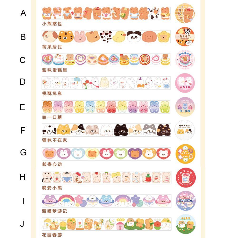 Cuộn Băng Keo Họa Tiết Hoạt Hình Dùng Trang Trí Sổ Tay