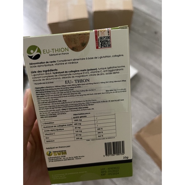 ✅ EU-THION Viên uống đẹp da chống lão hoá, tăng đề kháng