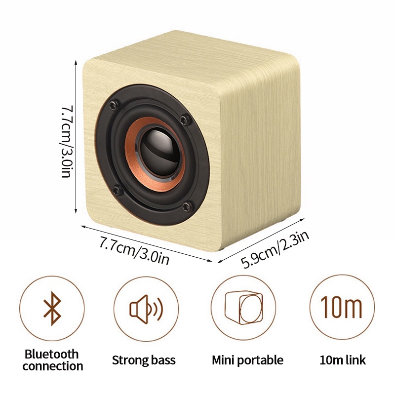 Loa Bluetooth Không Dây Mini Hình Vuông Nhỏ Gọn Thích Hợp Làm Quà Sinh Nhật