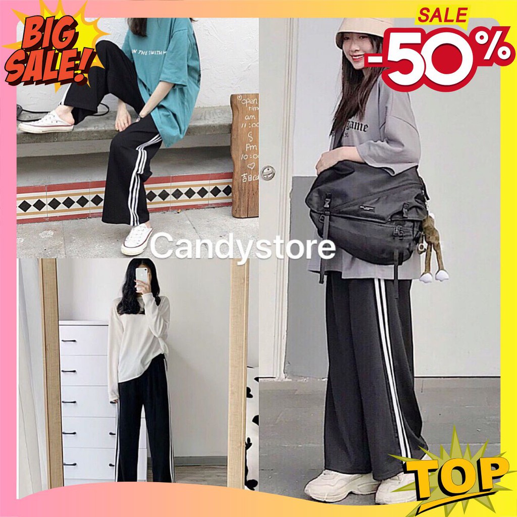 Quần 🦋 dài kẻ sọc nam và nữ dáng suông ống rộng chất vải cotton lên form đẹp mix kèm áo thun áo khoác hay sơ mi áo kiểu