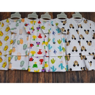 Set 4 bộ cotton giấy cho bé trai, bé gái