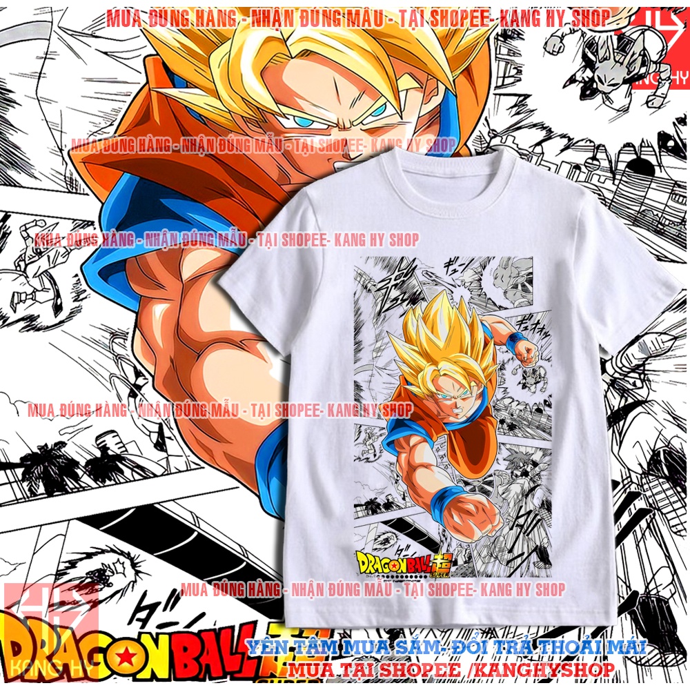 Áo thun Anime Songoku F291 Dragon Ball có size Goku cho trẻ em bé trai và bé gái