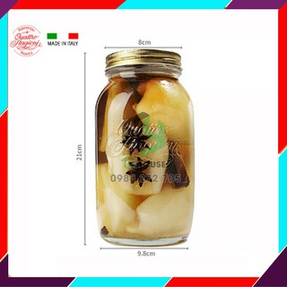 Hũ thủy tinh nắp vặn Quattro 1500ml
